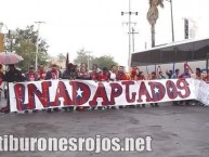 Foto: "Inadaptados antes de convertirse en Independientes" Barra: Guardia Roja • Club: Tiburones Rojos de Veracruz