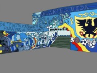 Desenho - Diseño - Arte - "Mural dibujado inspirado en el mural dentro del estadio" Dibujo de la Barra: Comandos Azules • Club: Millonarios