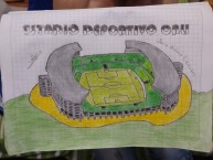 Desenho - Diseño - Arte - "Estadio Deportivo Cali - Dibujo hecho por mí (Jairo Arturo Cifuentes)." Dibujo de la Barra: Frente Radical Verdiblanco • Club: Deportivo Cali