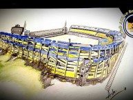 Desenho - Diseño - Arte - "Estadio La Bombonera" Dibujo de la Barra: La 12 • Club: Boca Juniors
