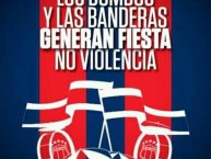 Desenho - Diseño - Arte - "los bombos y las banderas generan fiesta no violencia / SDQ Afiches" Dibujo de la Barra: Mafia Azul Grana • Club: Deportivo Quito
