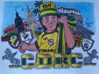Desenho - Diseño - Arte - Dibujo de la Barra: Rebelión Auriverde Norte • Club: Real Cartagena
