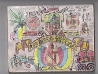 Desenho - Diseño - Arte - Dibujo de la Barra: Revolución Vinotinto Sur • Club: Tolima • País: Colombia