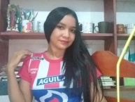Hincha - Tribunera - Chica - Fanatica de la Barra: Frente Rojiblanco Sur • Club: Junior de Barranquilla