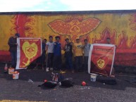 Mural - Graffiti - Pintadas - "GENERAL SUR ESTADIO DE SD AUCAS ARMAGEDON LA45" Mural de la Barra: Armagedón • Club: Aucas • País: Ecuador
