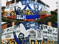 Mural - Graffiti - Pintada - "LA BANDA AZZURRA" Mural de la Barra: Comandos Azules • Club: Millonarios