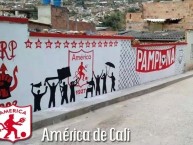 Mural - Graffiti - Pintada - "Disturbio Rojo Pamplona" Mural de la Barra: Disturbio Rojo Bogotá • Club: América de Cáli