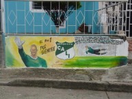 Mural - Graffiti - Pintada - "Homenaje Miguel Calero" Mural de la Barra: Frente Radical Verdiblanco • Club: Deportivo Cali