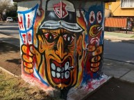Mural - Graffiti - Pintadas - "Anti universidad católica anti universidad de Chile" Mural de la Barra: Garra Blanca • Club: Colo-Colo • País: Chile