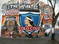 Mural - Graffiti - Pintada - "Anti universidad de Chile y anti universidad católica" Mural de la Barra: Garra Blanca • Club: Colo-Colo