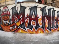 Mural - Graffiti - Pintada - "AMKS ELBOSKE" Mural de la Barra: Garra Blanca • Club: Colo-Colo