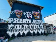 Mural - Graffiti - Pintada - "PXENTE ES DEL COLO" Mural de la Barra: Garra Blanca • Club: Colo-Colo