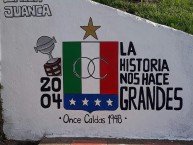 Mural - Graffiti - Pintada - Mural de la Barra: Holocausto Norte • Club: Once Caldas