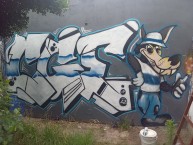 Mural - Graffiti - Pintadas - "LP22" Mural de la Barra: La Banda de Fierro 22 • Club: Gimnasia y Esgrima • País: Argentina