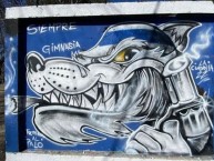 Mural - Graffiti - Pintadas - "Para el pincha rafagazo" Mural de la Barra: La Banda de Fierro 22 • Club: Gimnasia y Esgrima • País: Argentina