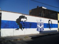 Mural - Graffiti - Pintadas - "Zico10 e Butragueño7 - Míticos del club" Mural de la Barra: La Demencia • Club: Celaya • País: México