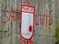 Mural - Graffiti - Pintada - "Bogotá,San" Mural de la Barra: La Guardia Albi Roja Sur • Club: Independiente Santa Fe