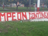 Mural - Graffiti - Pintada - "Graffitti homenaje Copa Sudamericana 2015" Mural de la Barra: La Guardia Albi Roja Sur • Club: Independiente Santa Fe