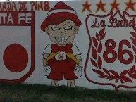 Mural - Graffiti - Pintada - "Autores la banda 86 de pin8" Mural de la Barra: La Guardia Albi Roja Sur • Club: Independiente Santa Fe