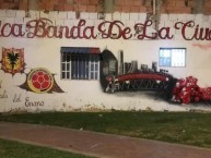 Mural - Graffiti - Pintadas - "La Unica Banda de la Ciudad" Mural de la Barra: La Guardia Albi Roja Sur • Club: Independiente Santa Fe • País: Colombia