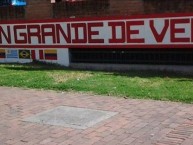 Mural - Graffiti - Pintada - "SANTA FE UN GRANDE DE VERDAD" Mural de la Barra: La Guardia Albi Roja Sur • Club: Independiente Santa Fe