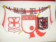 Mural - Graffiti - Pintadas - "LA BANDA DEL LEÓN" Mural de la Barra: La Guardia Albi Roja Sur • Club: Independiente Santa Fe • País: Colombia