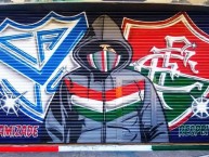 Mural - Graffiti - Pintadas - "AMISTAD FLUMINENSE Y VELEZ" Mural de la Barra: La Pandilla de Liniers • Club: Vélez Sarsfield • País: Argentina