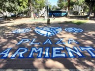 Mural - Graffiti - Pintada - "Plaza Sarmiento - Liniers" Mural de la Barra: La Pandilla de Liniers • Club: Vélez Sarsfield