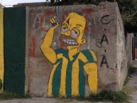 Mural - Graffiti - Pintada - "HOMER SIMPSONS" Mural de la Barra: La Pesada del Puerto • Club: Aldosivi