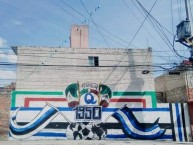 Mural - Graffiti - Pintada - "BARRIO ABANDONADO ANDADOR INES" Mural de la Barra: La Resistencia Albiazul • Club: Querétaro
