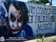 Mural - Graffiti - Pintadas - "No conocemos la palabra miedo" Mural de la Barra: Los Caudillos del Parque • Club: Independiente Rivadavia • País: Argentina