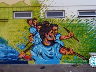Mural - Graffiti - Pintada - Mural de la Barra: Los Piratas Celestes de Alberdi • Club: Belgrano