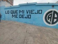 Mural - Graffiti - Pintada - "Lo Que Mi Viejo Me Dejo" Mural de la Barra: Los Piratas Celestes de Alberdi • Club: Belgrano