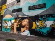 Mural - Graffiti - Pintada - "Mural Messi Olimpo" Mural de la Barra: Noroeste 74 • Club: Olimpo