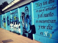 Mural - Graffiti - Pintada - "Eduardo Berizzo Campeón con OHiggins en el año 2013" Mural de la Barra: Trinchera Celeste • Club: O'Higgins