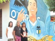Mural - Graffiti - Pintada - "homenaje a hincha" Mural de la Barra: Trinchera Celeste • Club: O'Higgins