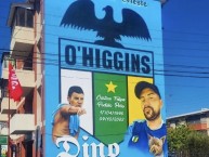 Mural - Graffiti - Pintadas - Mural de la Barra: Trinchera Celeste • Club: O'Higgins • País: Chile