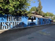 Mural - Graffiti - Pintada - "EL MANZA NUEVA ESCUELA" Mural de la Barra: Trinchera Celeste • Club: O'Higgins