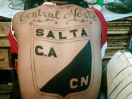 Tattoo - Tatuaje - tatuagem - Tatuaje de la Barra: Agrupaciones Unidas • Club: Central Norte de Salta • País: Argentina
