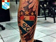 Tattoo - Tatuaje - tatuagem - Tatuaje de la Barra: Extremo Celeste • Club: Sporting Cristal • País: Peru
