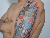 Tattoo - Tatuaje - tatuagem - Tatuaje de la Barra: Extremo Celeste • Club: Sporting Cristal • País: Peru