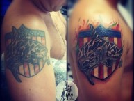 Tattoo - Tatuaje - tatuagem - Tatuaje de la Barra: Frente Rojiblanco Sur • Club: Junior de Barranquilla • País: Colombia