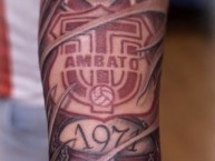 Tattoo - Tatuaje - tatuagem - Tatuaje de la Barra: Furia Roja • Club: Técnico Universitario