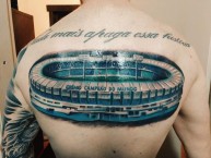 Tattoo - Tatuaje - tatuagem - "Antigo estádio do Grêmio, Olímpico Monumental" Tatuaje de la Barra: Geral do Grêmio • Club: Grêmio