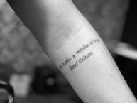 Tattoo - Tatuaje - tatuagem - "EU TENHO A MINHA ALMA AZUL CELESTE" Tatuaje de la Barra: Geral do Grêmio • Club: Grêmio • País: Brasil