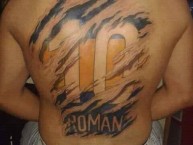 Tattoo - Tatuaje - tatuagem - "ROMÃN RIQUELME" Tatuaje de la Barra: La 12 • Club: Boca Juniors • País: Argentina