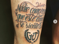 Tattoo - Tatuaje - tatuagem - "Gimnasia y Tiro" Tatuaje de la Barra: La Dale Albo • Club: Gimnasia y Tiro