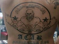Tattoo - Tatuaje - tatuagem - "Tatuaje del grupo avalancha sur 34 perteneciente a la gloriosa ultra sur 34 club the strongest" Tatuaje de la Barra: La Gloriosa Ultra Sur 34 • Club: The Strongest