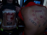 Tattoo - Tatuaje - tatuagem - "La Famosa Guardian 10 Tatuada" Tatuaje de la Barra: La Guardia Albi Roja Sur • Club: Independiente Santa Fe