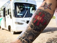 Tattoo - Tatuaje - tatuagem - "Suba es del león." Tatuaje de la Barra: La Guardia Albi Roja Sur • Club: Independiente Santa Fe
